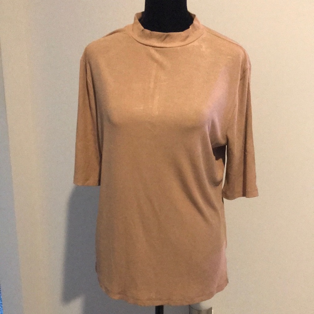 Tan 3/4 Sleeve Blouse